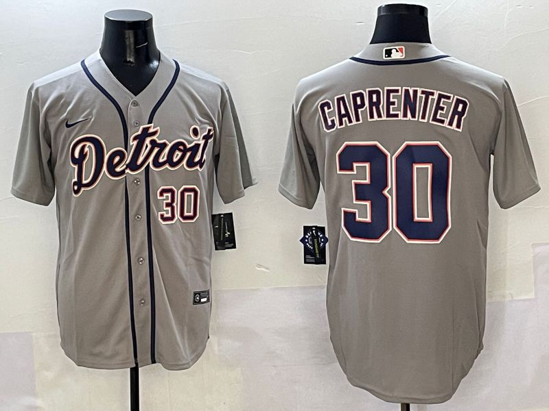 Men Detroit Tigers #30 Caprenter Grey Game Nike 2025 MLB Jersey style 5071->detroit tigers->MLB Jersey